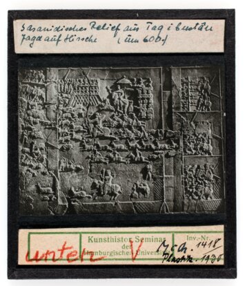 Vorschaubild Hirschjagd, Sasanidisches Relief aus Taq i Bostan Diasammlung